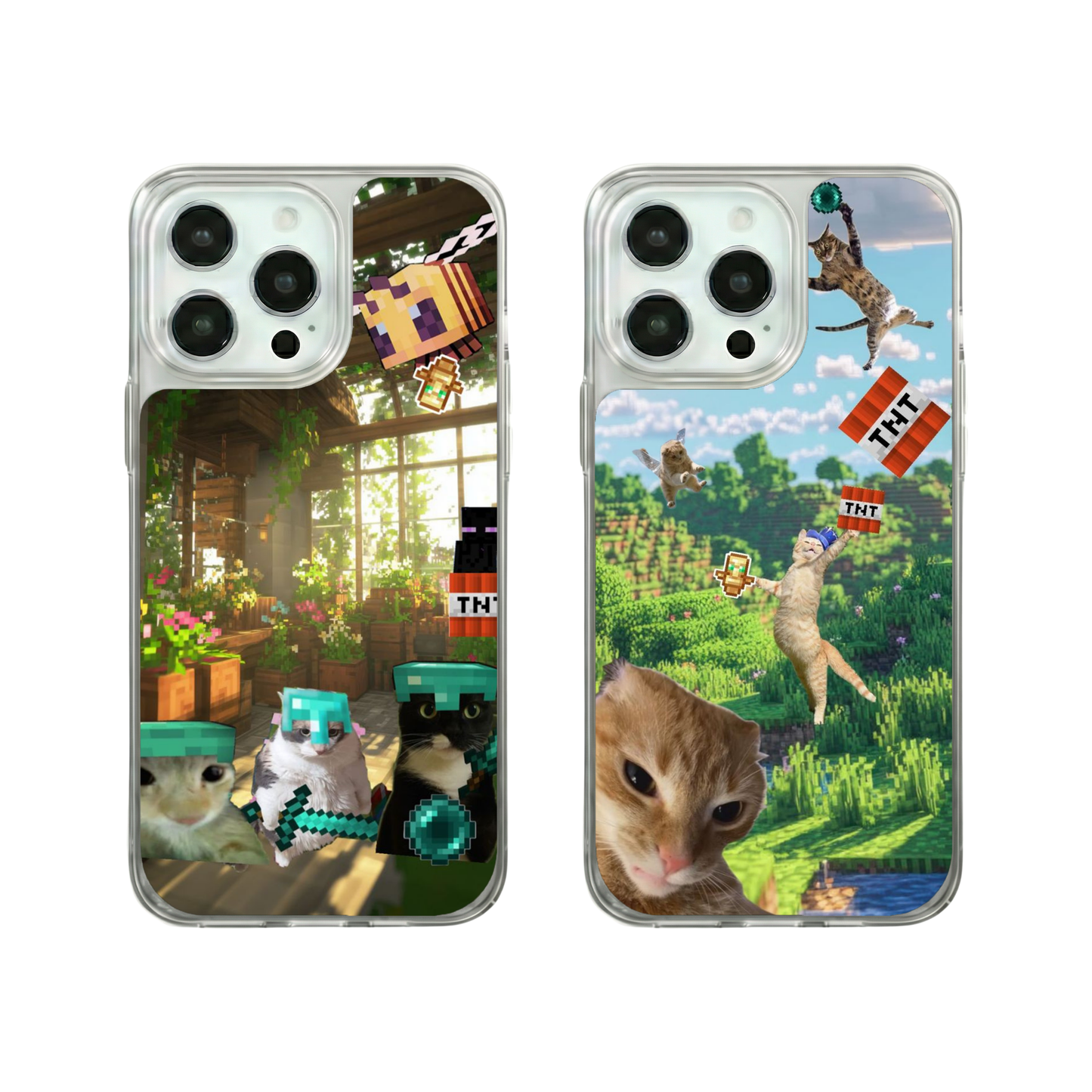 Minecraft Kedi Temalı 3D Kılıf