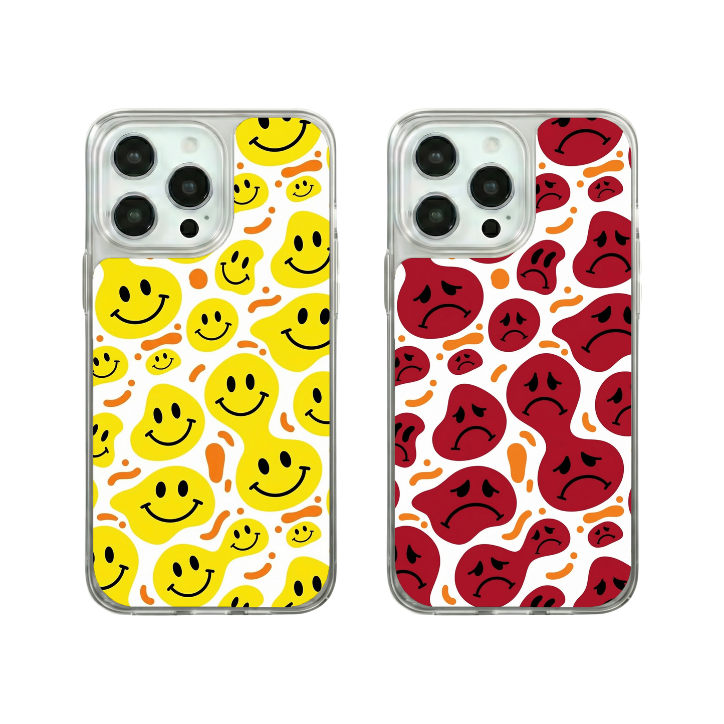 Mutlu ve Mutsuz Emoji 3D Kılıf